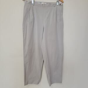 Talbots Woman 16W Tailored Fit Stretch Chino Khaki Side Zip Straight Leg Pants